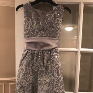 Kids silver holiday dress